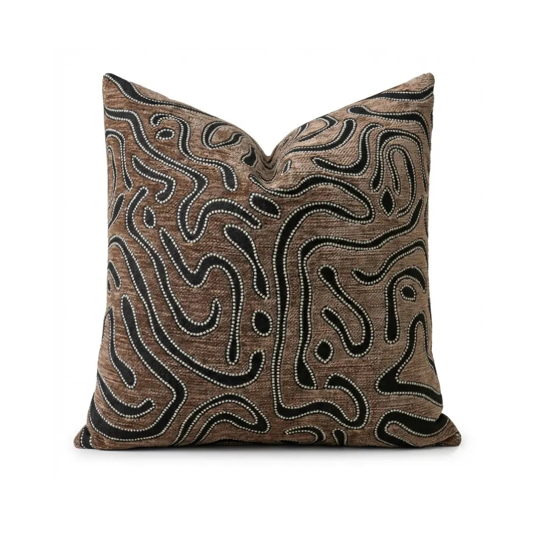 A&L °174 Abstract Scatter Cushion Cover - Textured Chenille Design