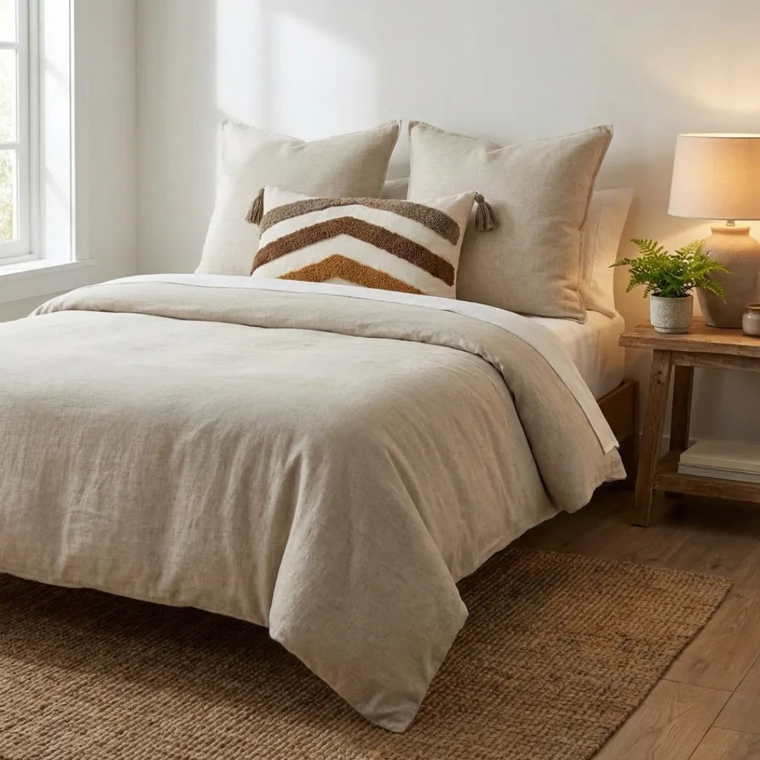 A&L °187 Tufted Lumbar cushion cover - Boho Stripe Design