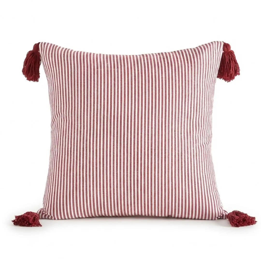 A&L °188 Red Decorative Cushion Cover - Stripe Sofa Cushion