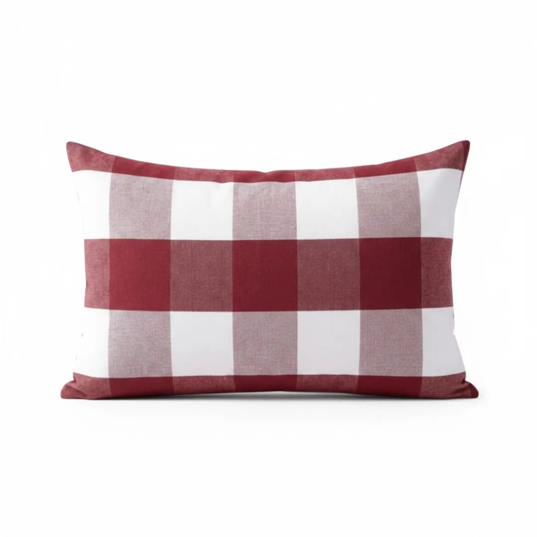 A&L °190 Red Lumbar Cushion Cover - Decorative Throw Cushion for Sofa