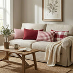 A&L °190 Red Lumbar Cushion Cover - Decorative Throw Cushion for Sofa