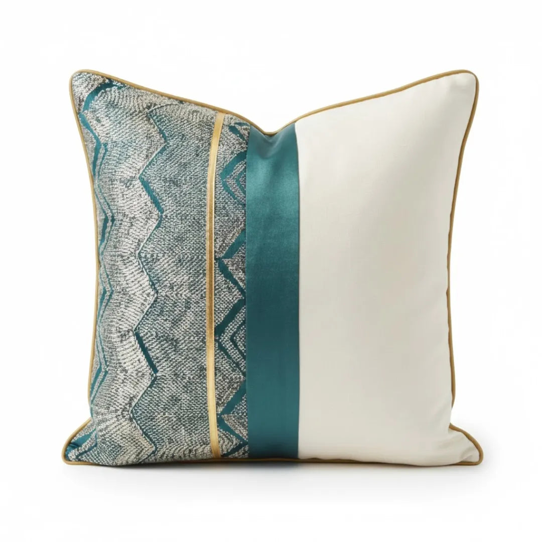 A&L °201 Modern Patchwork Cushion Cover – Abstract Sofa Cushion for Bed