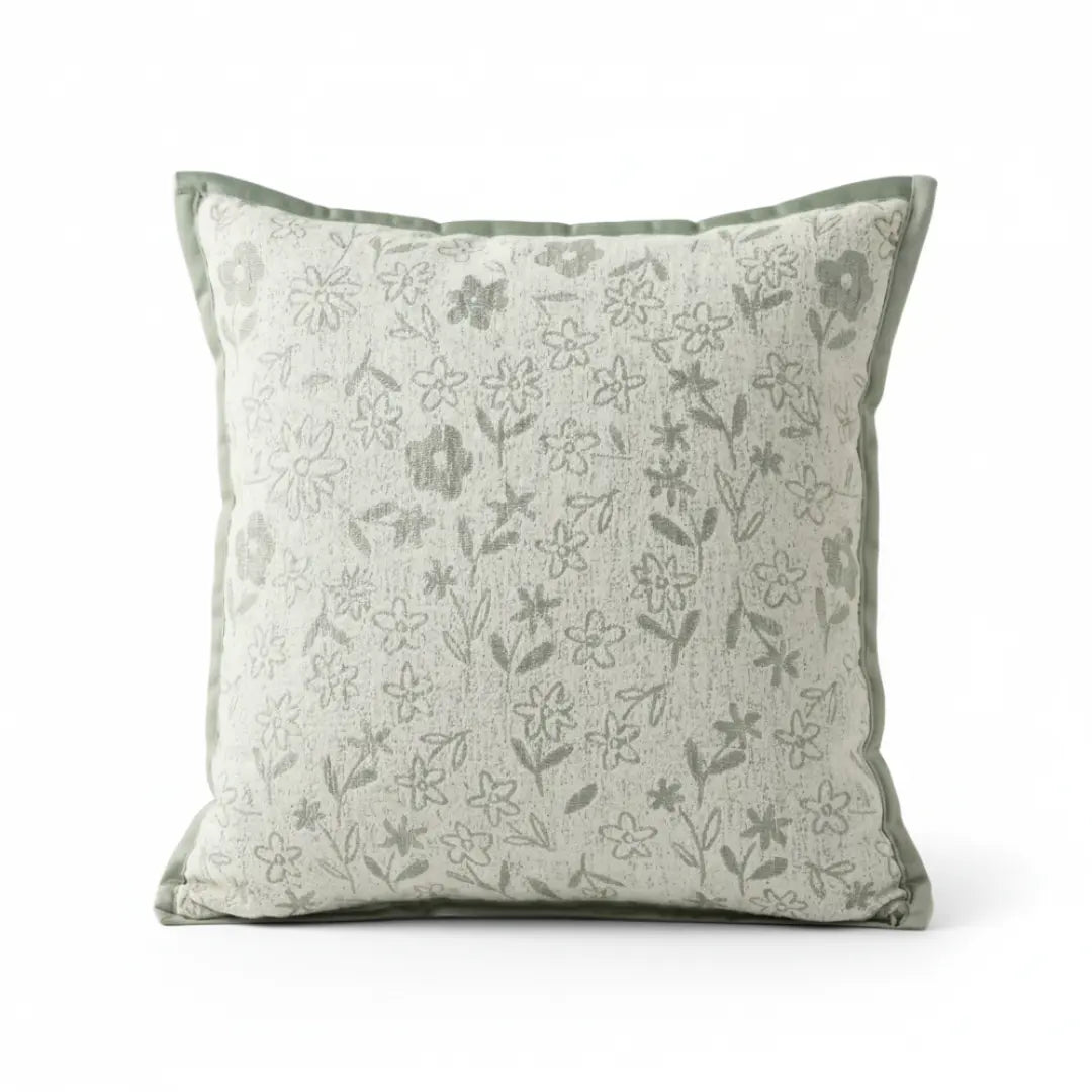 A&L °36 Floral Cushion Cover – Decorative Textured Chair Cushion