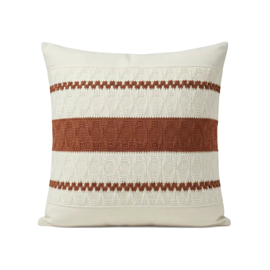 A&L °42 Woven Stripe Cushion Cover – Decorative Sofa Scatter Pillow