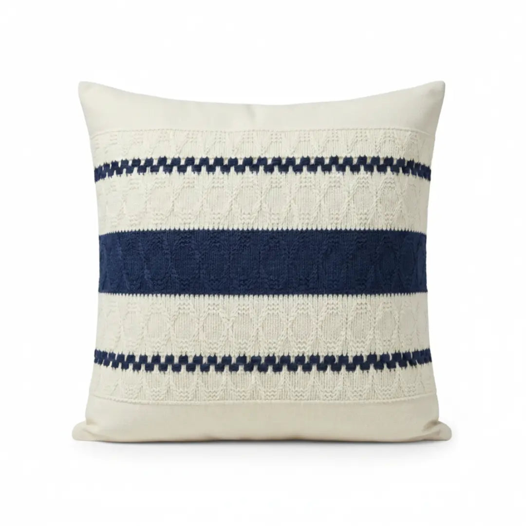 A&L °42 Woven Stripe Cushion Cover – Decorative Sofa Scatter Pillow