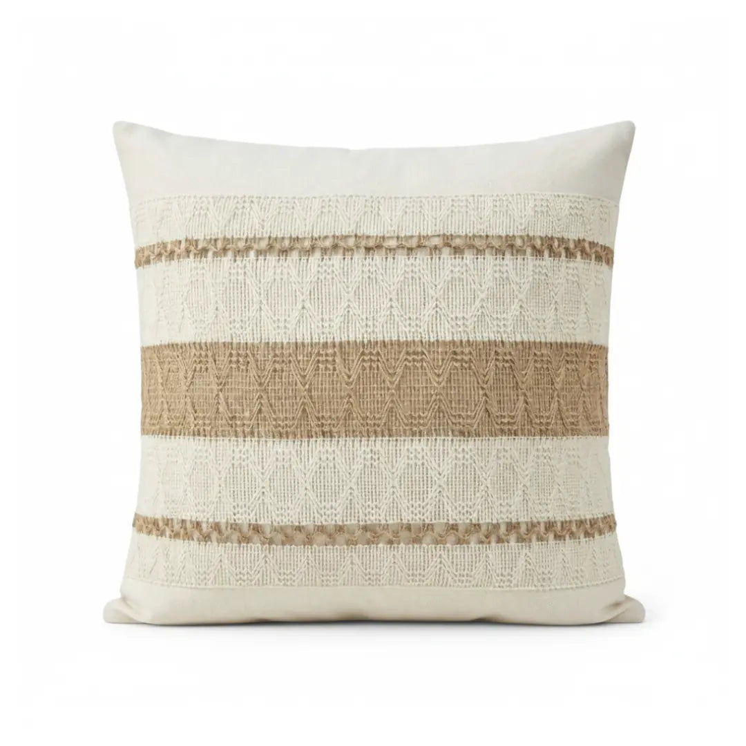 A&L °42 Woven Stripe Cushion Cover – Decorative Sofa Scatter Pillow