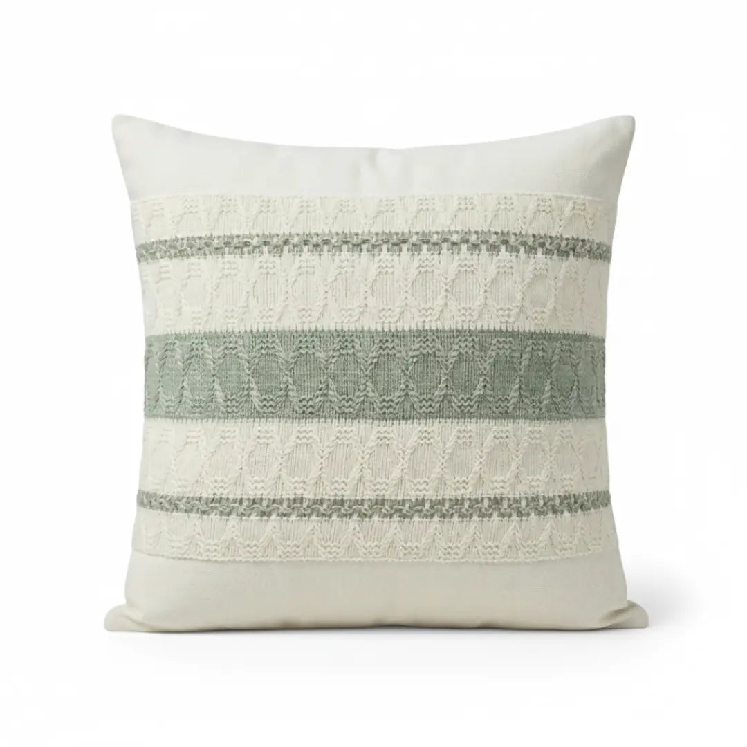 A&L °42 Woven Stripe Cushion Cover – Decorative Sofa Scatter Pillow
