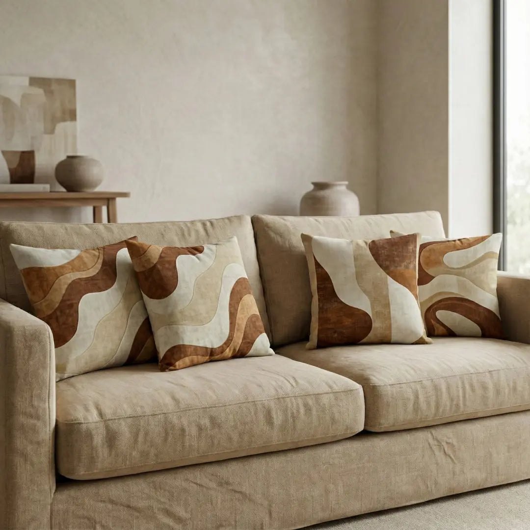 A&L °53 Abstract Cushion Cover - Wave Patterned Scatter Cushion