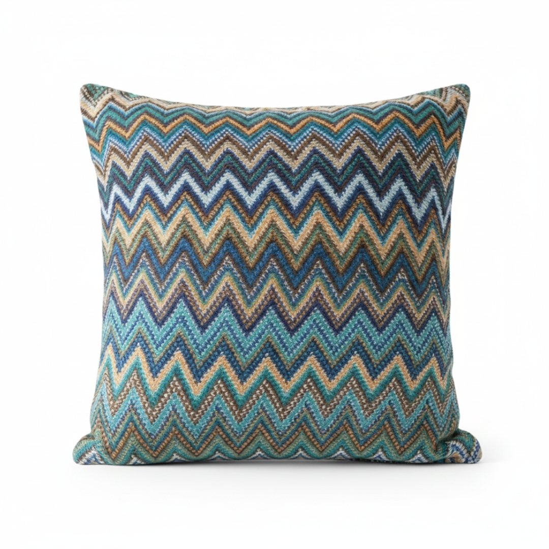 A&L °58 Boho Scatter Cushion Cover - Zigzag Patterned Square Cushions