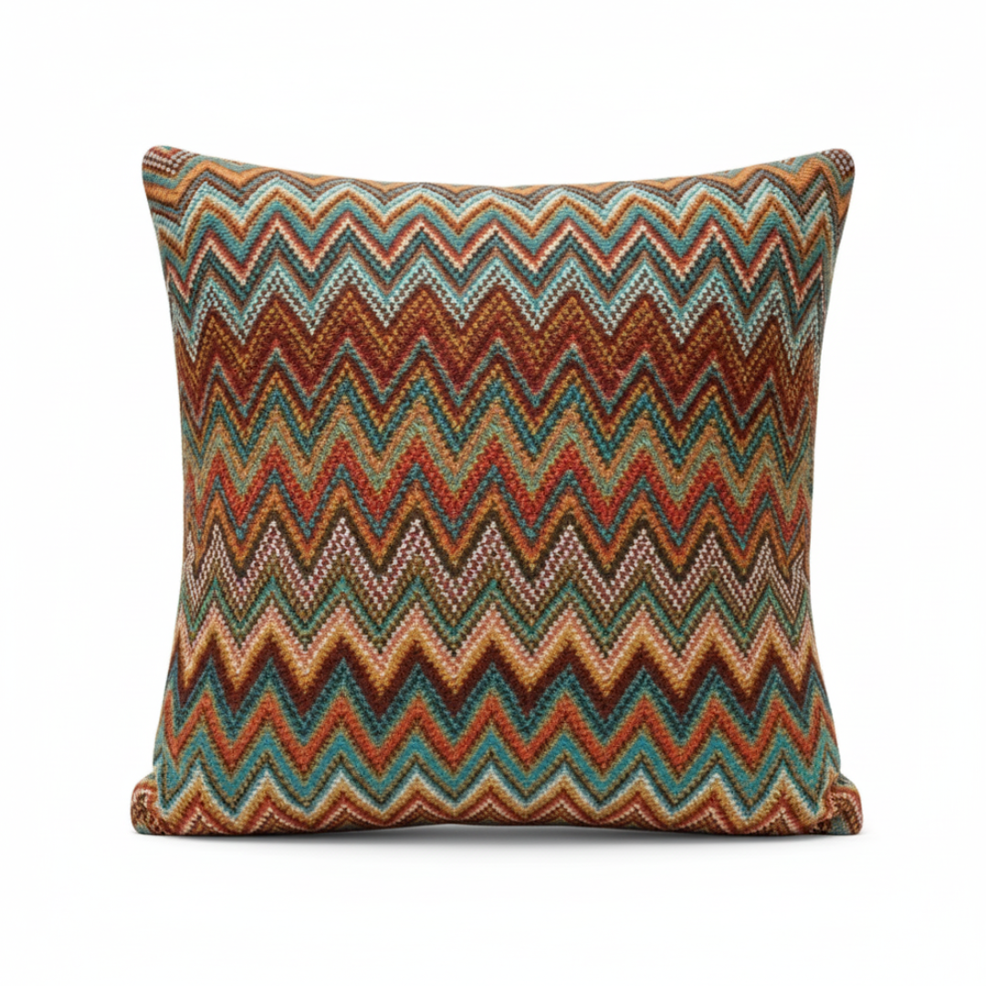 A&L °58 Boho Scatter Cushion Cover - Zigzag Patterned Square Cushions