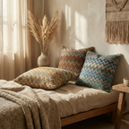 A&L °58 Boho Scatter Cushion Cover - Zigzag Patterned Square Cushions
