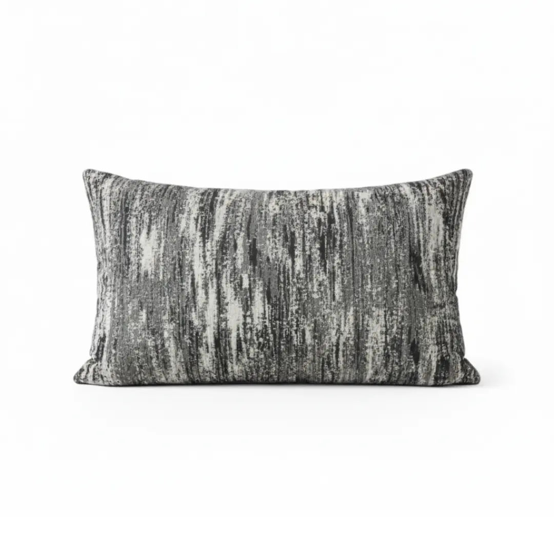 A&L °60 Textured Chenille Lumbar Cushion Cover - Abstract Patterned