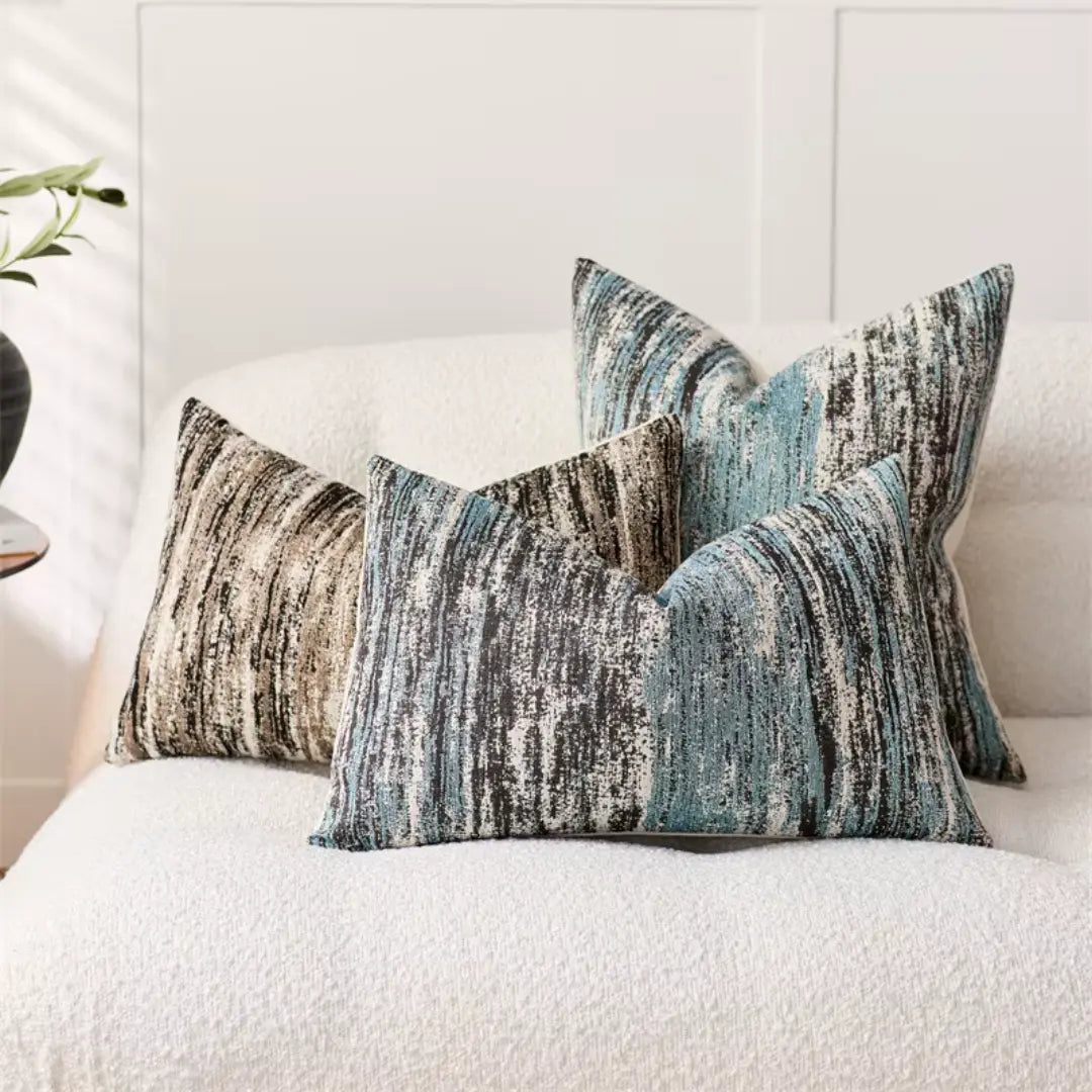 A&L °60 Textured Chenille Lumbar Cushion Cover - Abstract Patterned