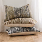 A&L °60 Textured Chenille Lumbar Cushion Cover - Abstract Patterned