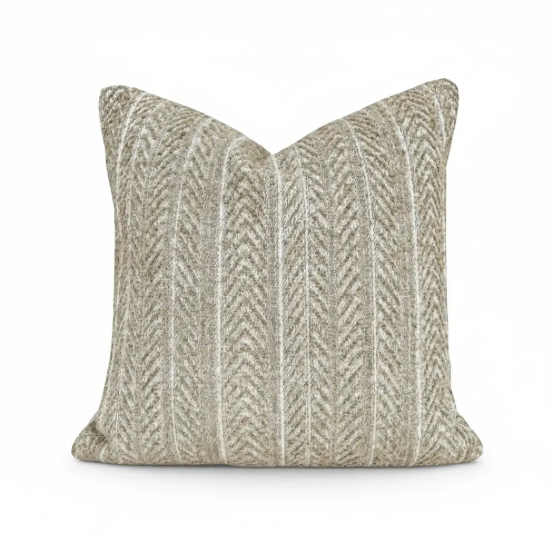 A&L °63 Textured Cushion Cover - Woven Herringbone Decorative Style