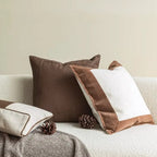 A&L °65 Woven Cushion Cover - Brown Patterned Cushions for Sofa