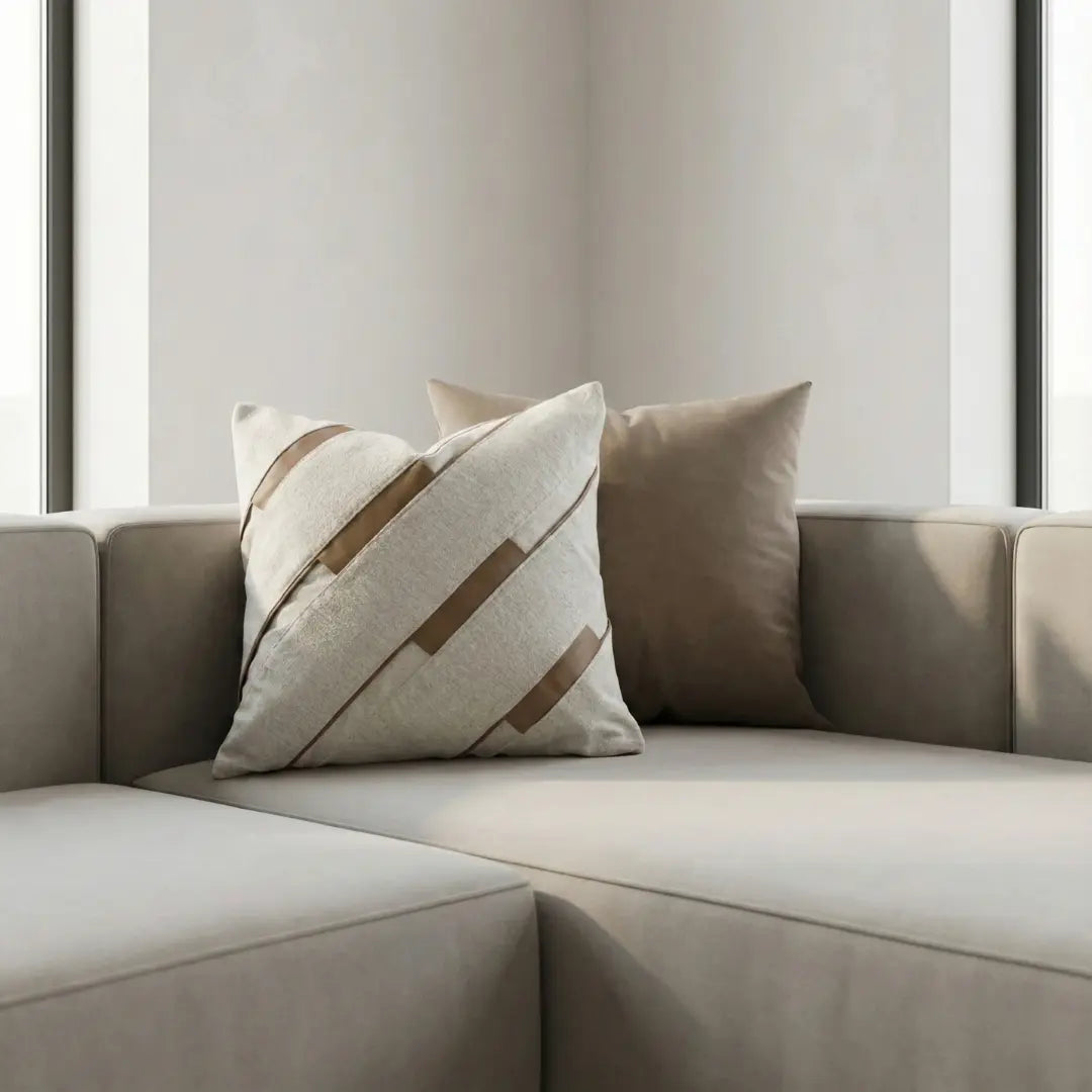 A&L °70 Diagonal Stripe Cushion Cover - Modern Scatter Cushion