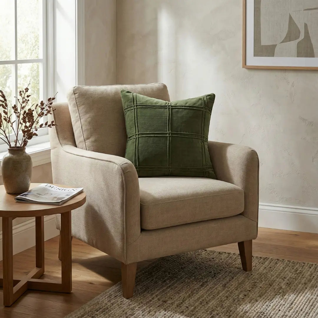 A&L °72 Soft Grid Cushion Cover - Modern Decorative Sofa Pillow
