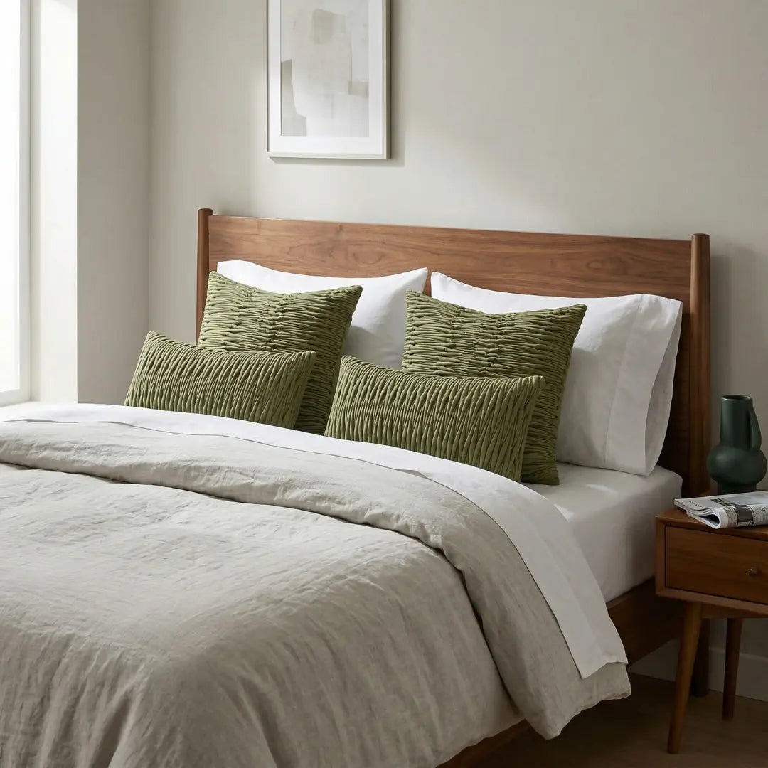 A&L °74 Ruched Textured Cushion Cover - Modern Scatter Cushion