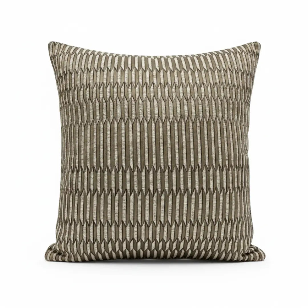 A&L °84 Brown Geometric Cushion Cover - Woven Scatter Cushion