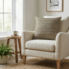 A&L °84 Brown Geometric Cushion Cover - Woven Scatter Cushion