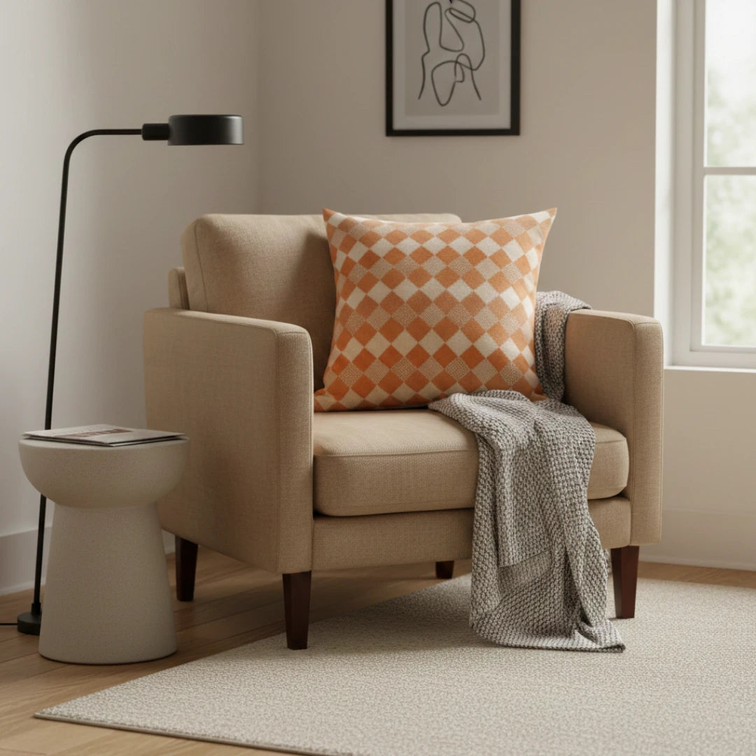 A&L °91 Geometric Diamond Cushion Cover – Woven Sofa Scatter Cushion