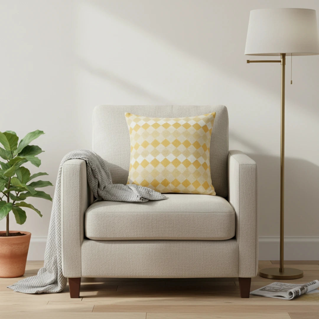 A&L °91 Geometric Diamond Cushion Cover – Woven Sofa Scatter Cushion