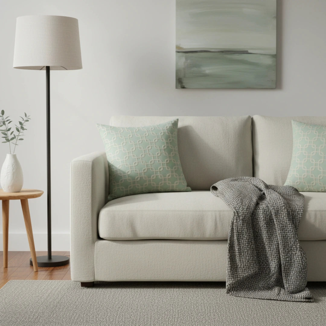 A&L °92 Sage Green Geometric Cushion Cover - Scatter for Sofa