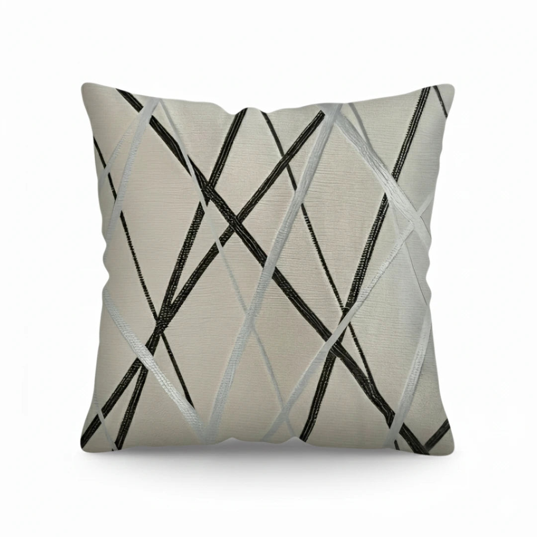 A&L °96 Geometric Lines Cushion Cover - Modern Sofa Throw Pillow