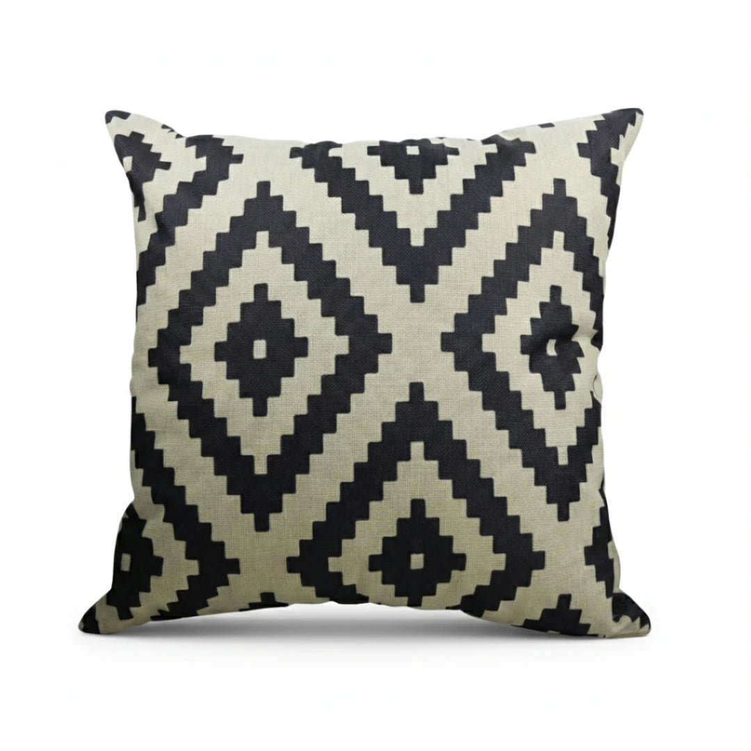 A&L °97 Black Geometric Cushion Cover - Modern Boho Scatter Cushion