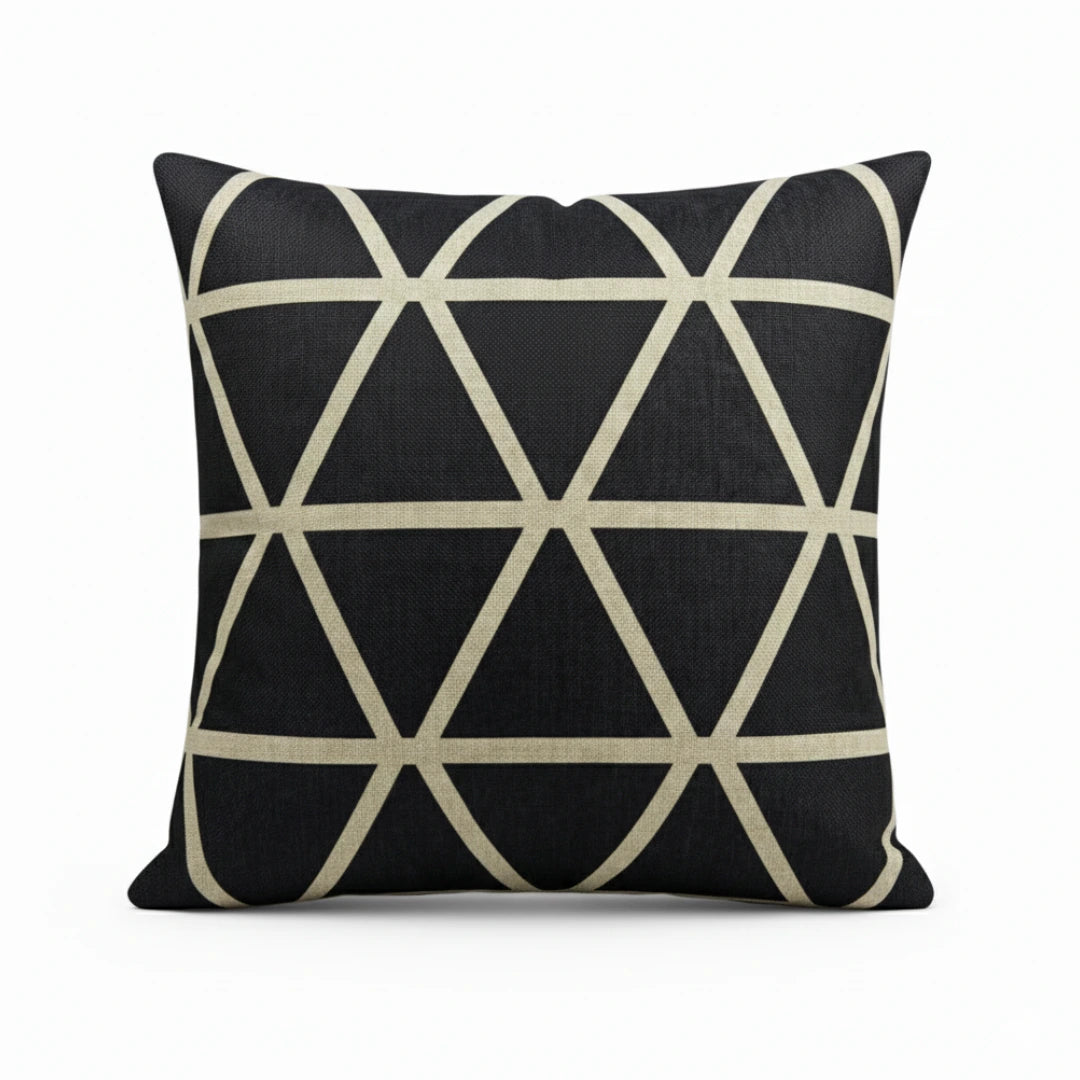 A&L °97 Black Geometric Cushion Cover - Modern Boho Scatter Cushion