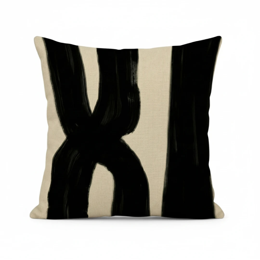 A&L °98 Black Cushion Cover - Modern Boho Throw Pillow