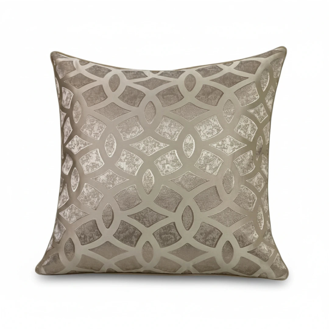 A&L °99 Gold Geometric Scatter Cushion Cover - Satin Sofa Throw Pillow