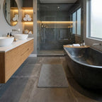 A&L Bath °48 Loofah Texture Bath Mat - Non Slip Drainable Rubber