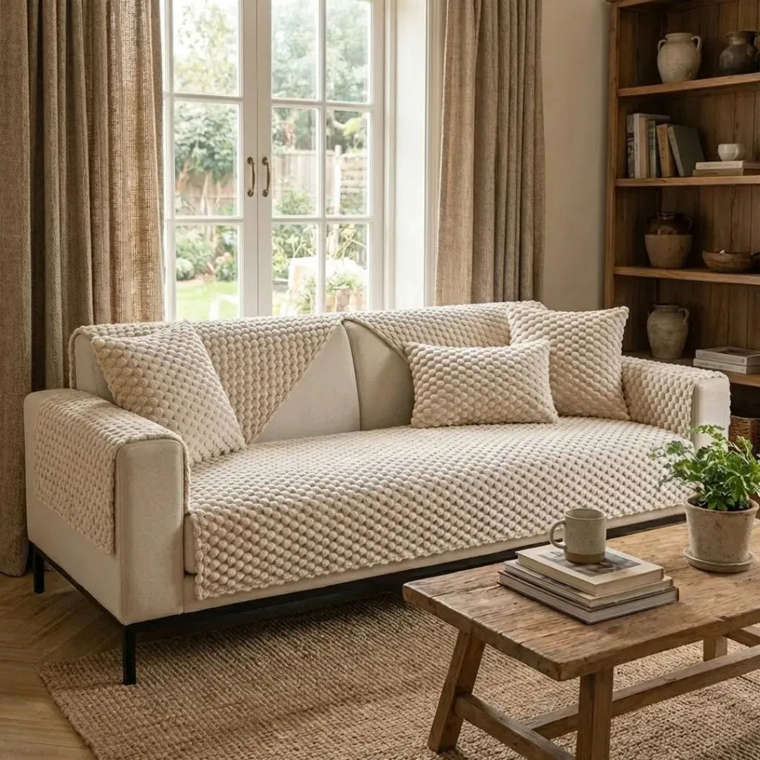 A&L Sofa °12 Thickened 3D Plaid Non-Slip Couch Protector