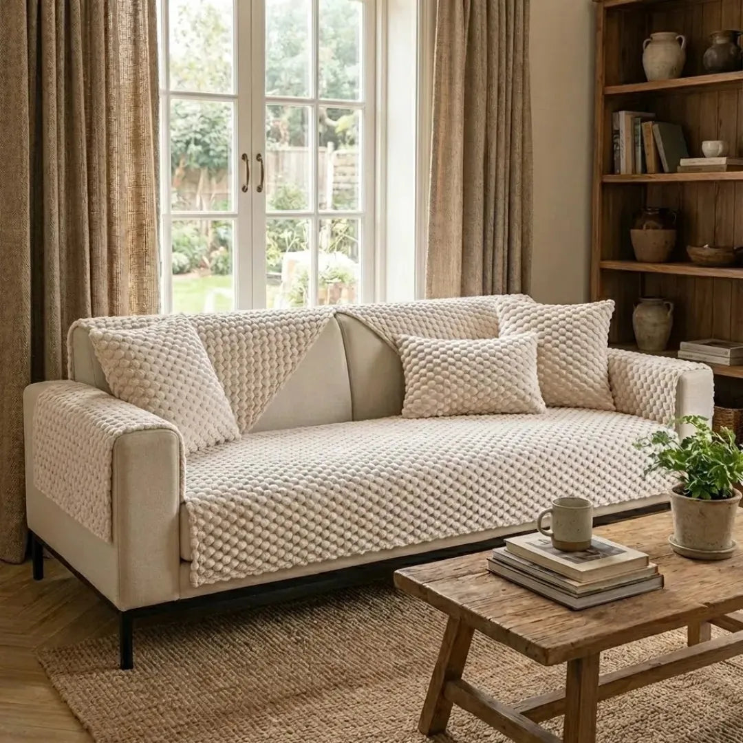 A&L Sofa °12 Thickened 3D Plaid Non-Slip Couch Protector