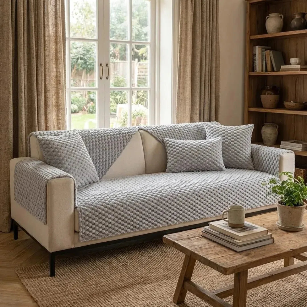 A&L Sofa °12 Thickened 3D Plaid Non-Slip Couch Protector