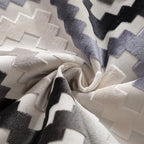 A&L °43 Velvet Cushion Cover – Zigzag Decorative Throw Pillow for Sofa
