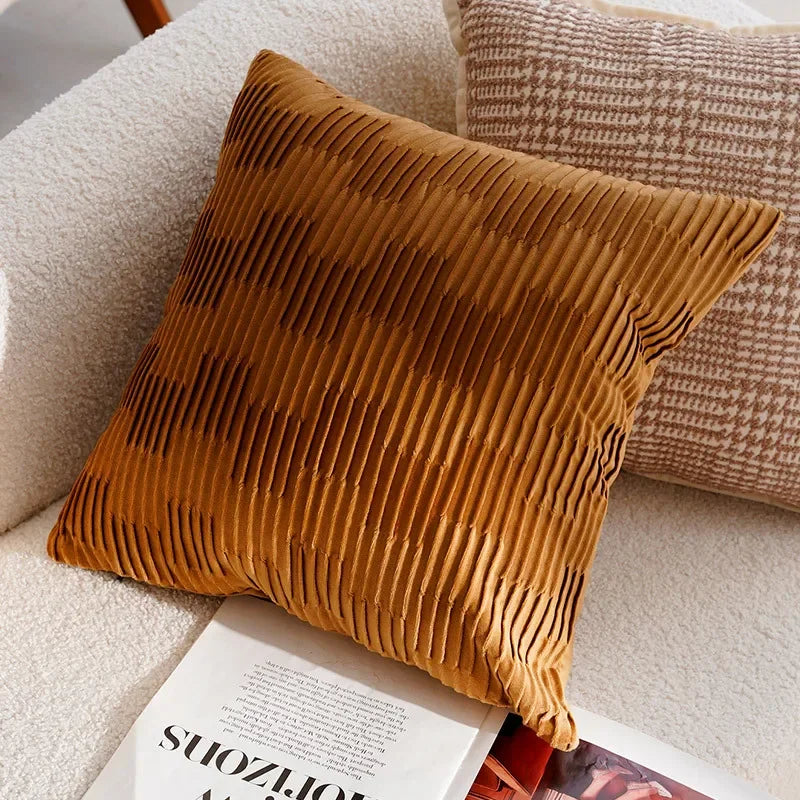 A&L °19 Textured Cushion Cover – Modern Decorative Pleated Design