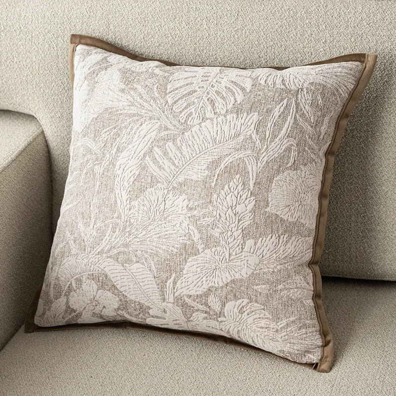 A&L °35 Throw Pillow Cushion Cover – Leaf Inspired Sofa Cushion