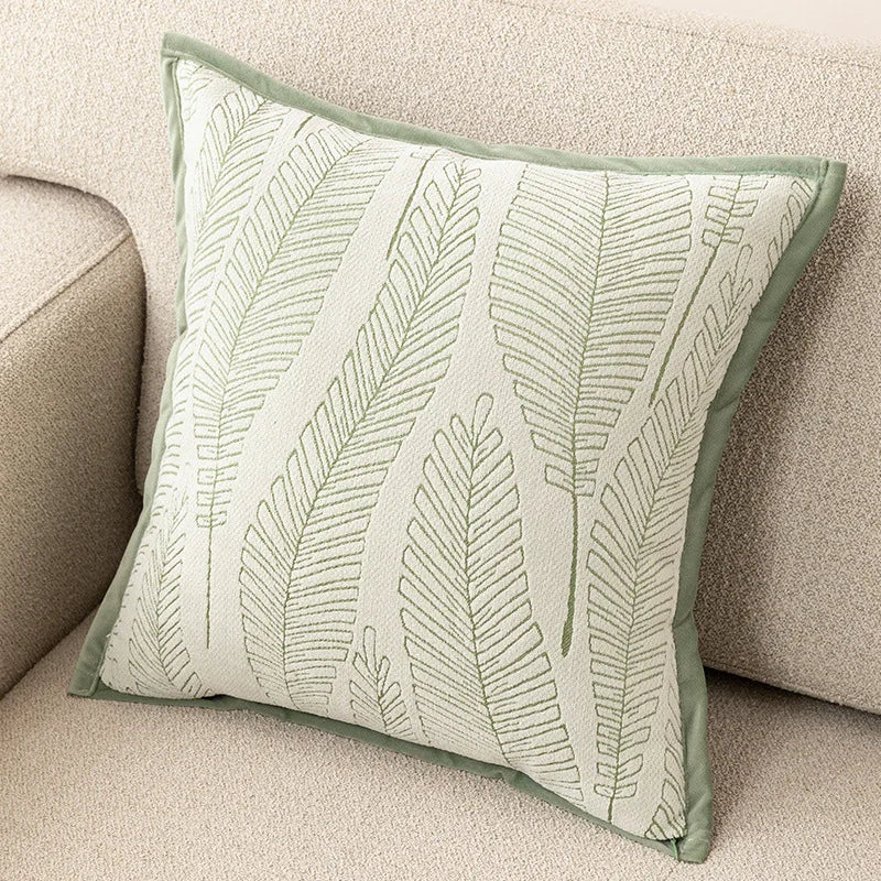 A&L °30 Decorative Scatter Cushion Cover – Leaf Textured Sofa Cushion