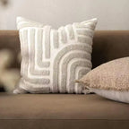 A&L °03 Modern Cushion Covers – Geometric Tufted Arch Pattern