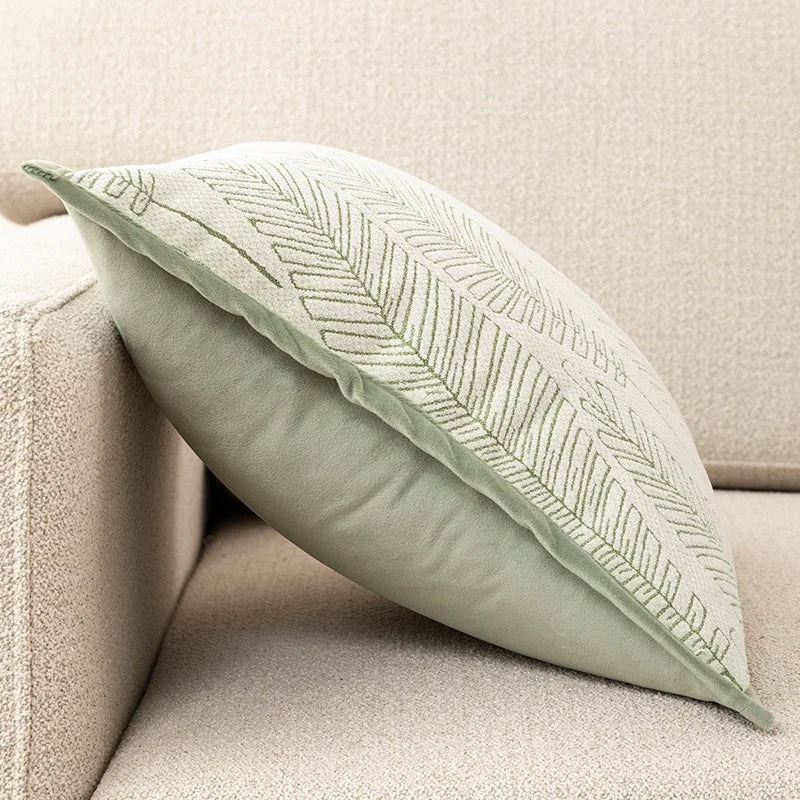 A&L °30 Decorative Scatter Cushion Cover – Leaf Textured Sofa Cushion