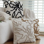 A&L °04 Textured Scatter Cushion Cover – Abstract Linework Design