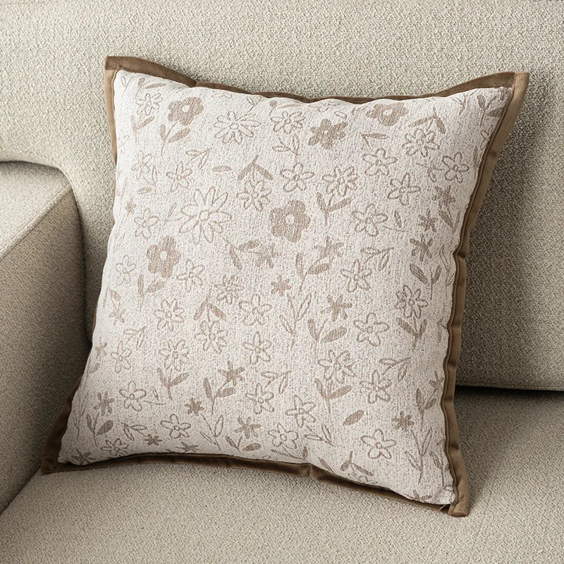 A&L °36 Floral Cushion Cover – Decorative Textured Chair Cushion