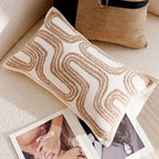 A&L °26 Lumbar Cushion Cover – Woven Geometric Linework Design