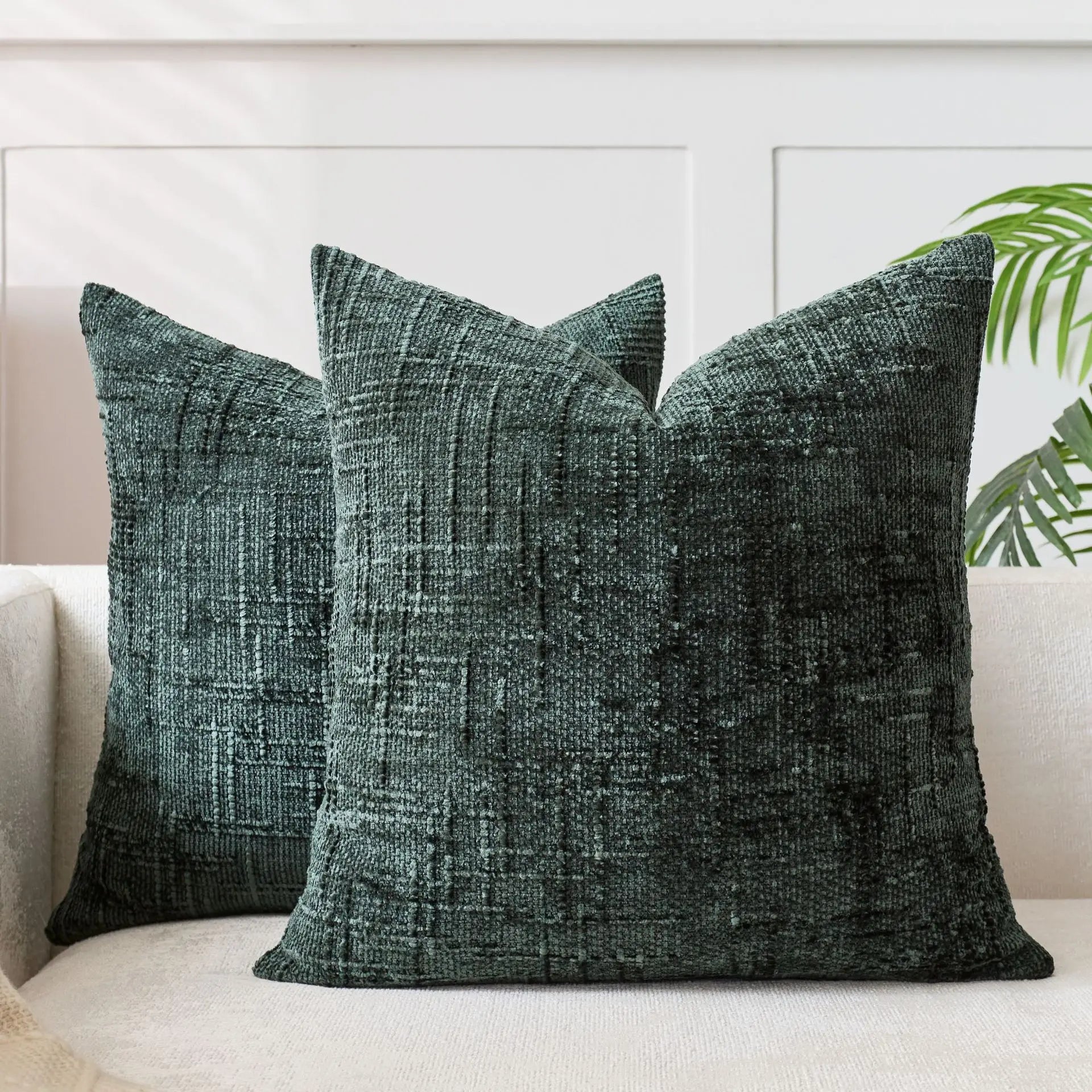 A&L °44 Woven Chenille Cushion Cover - Textured Decorative Cushions