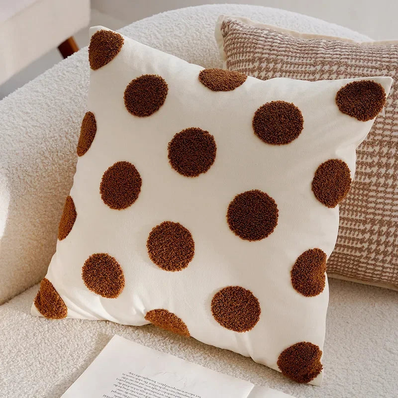 A&L °20 Decorative Cushion Cover – Soft Textured Dot Pattern Design