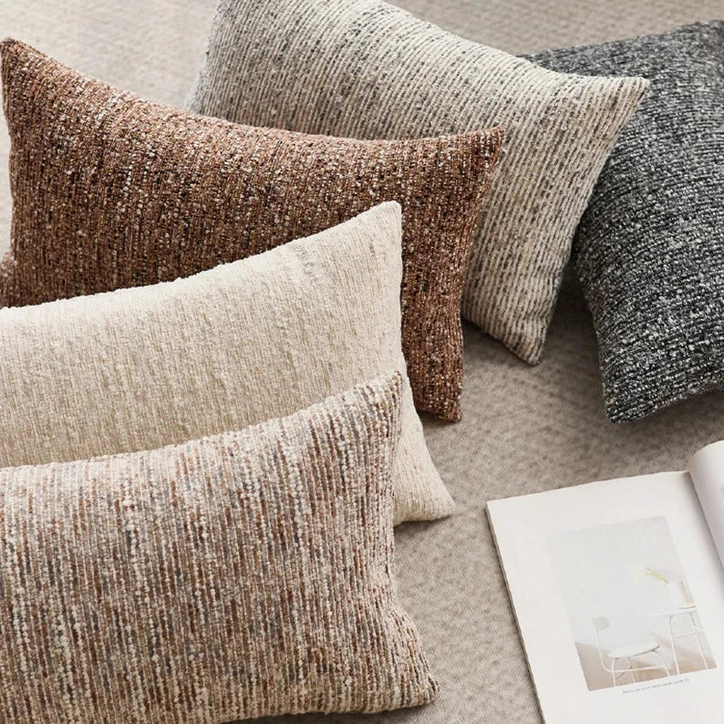 A&L °49 Bouclé Lumbar Cushion Cover - Textured Scatter Cushions