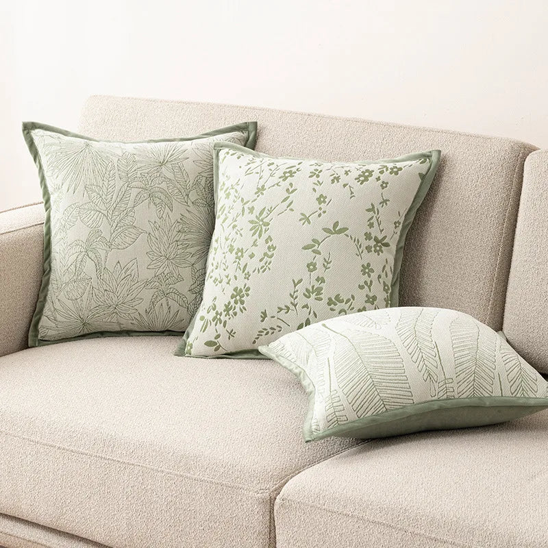 A&L °36 Floral Cushion Cover – Decorative Textured Chair Cushion